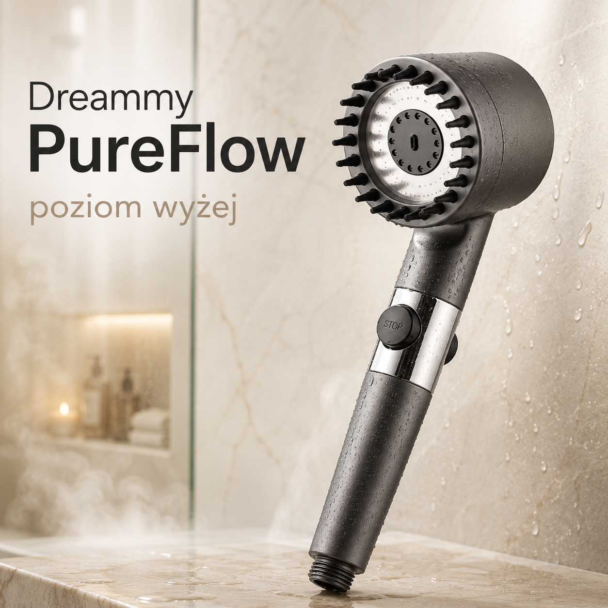 dreammy pureflow — filtrowana słuchawka prysznicowa + 3 filtry
