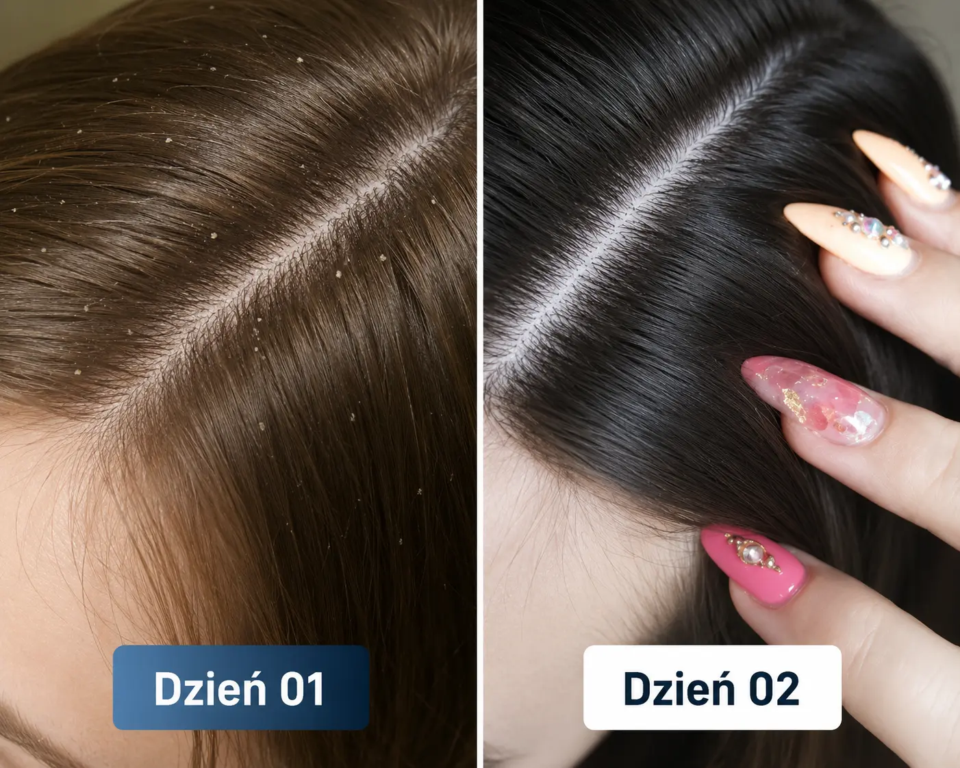 Sucha skóra głowy — grafika 1